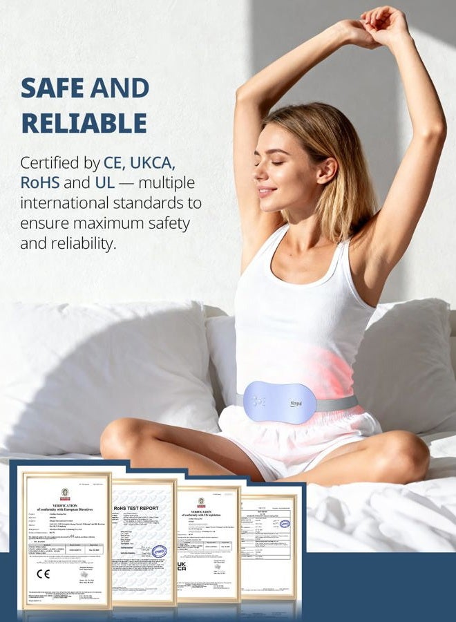 Slimpal Portable Heating Pad for Period Cramps, Electric Cordless Wearable Heat Pad for Menstrual Cramps Relief, 3 Timer Auto Off Setting, Stocking Stuffers Gifts Her Women Girl, Light Grey - Image 2