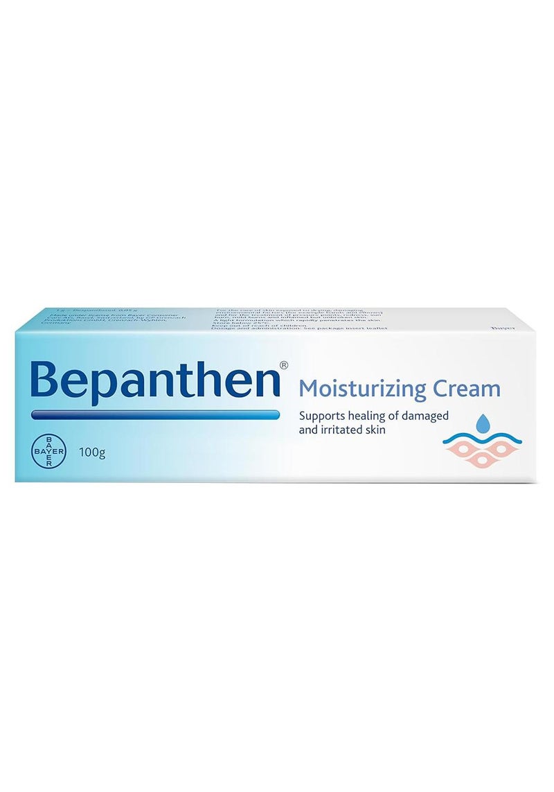 Bepanthen Moisturizing Cream, 100g Support Healing of Damaged and Irritated Skin - Image 1