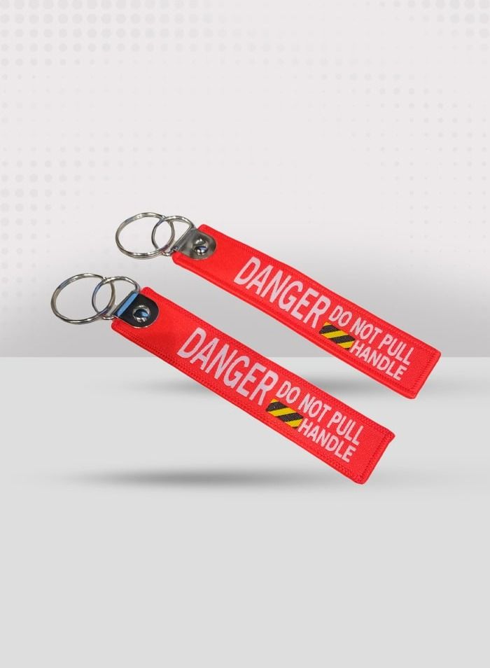 Fighter Gifts Danger Fabric Keychain