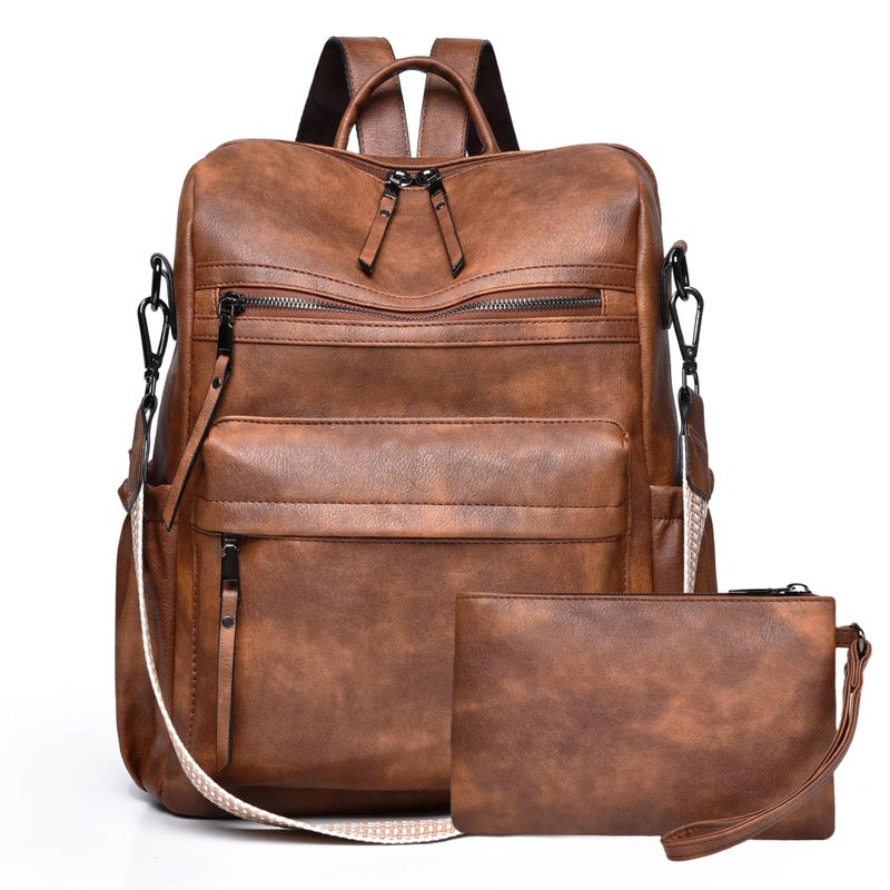 Dora & Liz Womens Backpack Purse Leather Backpack Purse for Women Travel Fashion Backpack Designer Ladies Shoulder Bags - Image 1