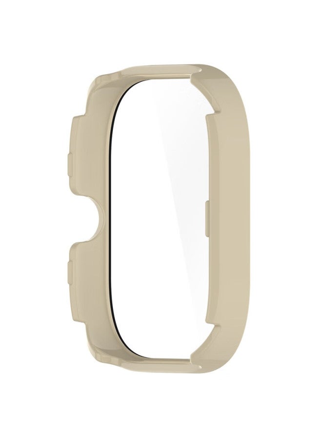 Kmaxai Compatible With Redmi Watch 5/4 Protective Film + Case, All-in Full Coverage Xiaomi Redmi Watch Dial Protector & Screen Film, Hard Shell Anti-fingerprint Tempered Glass Film, Ivory White - Image 5