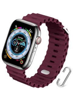 Generic Ocean Band Compatible With Apple Watch 49mm 45mm 44mm 42mm 41mm 40mm 38mm For Women Men Breathable Waterproof Soft Silicone Sport Strap  - Image 2