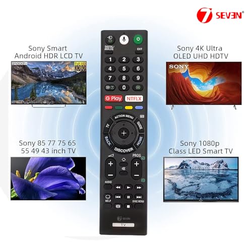 7-Seven 7 SEVEN® Compatible with Sony TV Remote Control Model RMF-TX200P with Bluetooth Voice Command Suitable for 4K Smart LED UHD OLED QLED Android Bravia Television - Pairing Must ! - Image 3