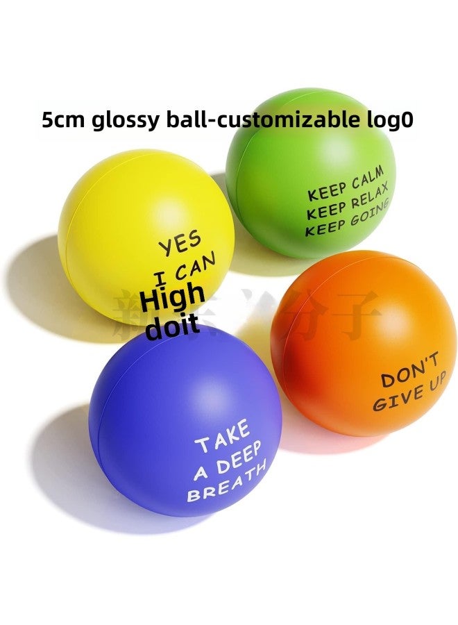 Polyurethane PU Foam Glossy Ball 4.0 5.0 6.3 7 9cm Glossy Ball Rugby Baseball Football Basketball-Color:5cm Glossy Ball (10g)  - Image 1