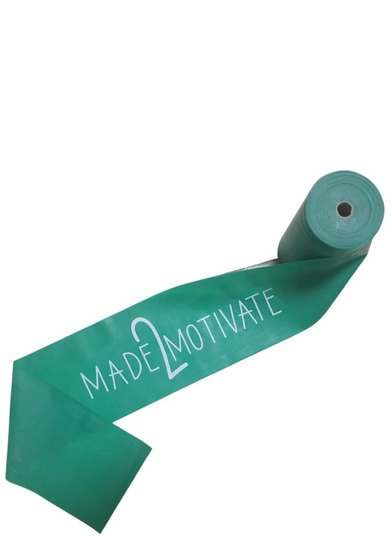 Made2Motivate Medium Resistance Band Elastic Exercise Equipment Straight Stretching Fitness Training For Full Body Leg Crossfit Pt Yoga Stretch Rehab Therapy  - Image 1