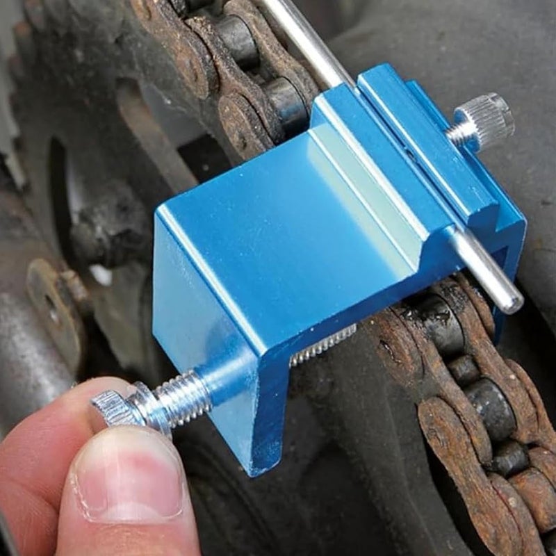 Motorcycle Chain Alignment Tool, Precise Alignment Optimum Performance Chain Adjusting Tool, Aluminum Alloy 08 to 0048 Universal Quick Accurate Alignment Tool (Blue) - Image 4
