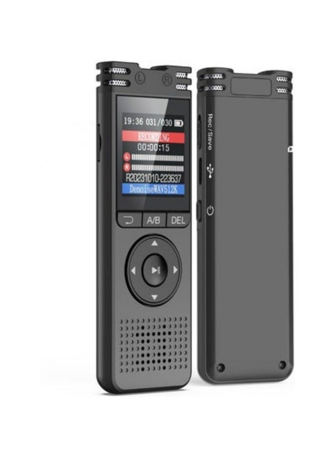 32GB Voice Activated Digital Recorder for Lectures Meetings, 1536Kbps Sound Audio Dictaphone Device with Playback Monitoring, Line-in, and Password Protection - Image 1