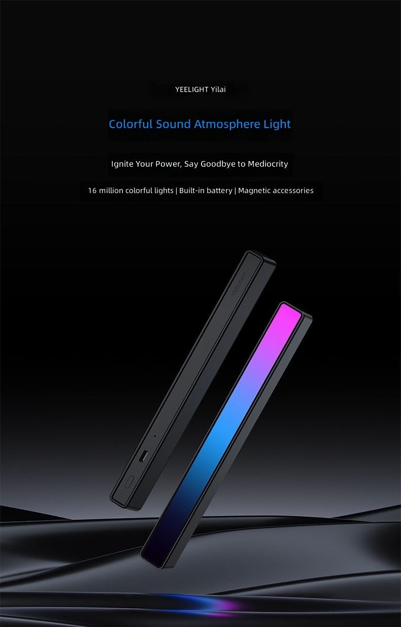 Yeelight Postmodern Sound-Activated Rhythm Lamp - Voice-Controlled Colorful Desktop Charging Light for Home Entertainment - Image 5