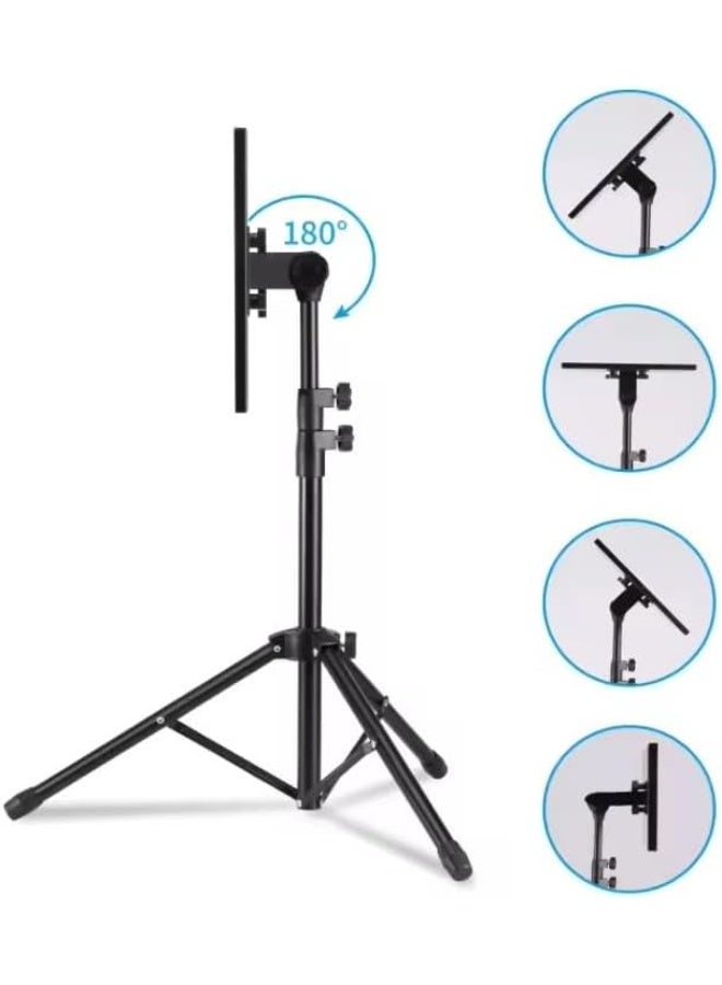 Dreamzon Laptop Stand Tripod – Portable and Adjustable Height Laptop Stand for Desk, Bed, and Presentations – Universal Compatibility with Anti-Slip Design and Carry Bag Included - Image 1