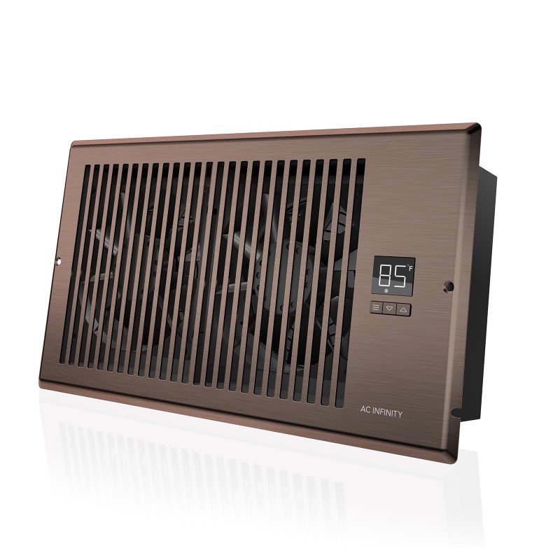 AC Infinity AIRTAP T6 Bronze, Register Booster Fan for 6â€ x 12â€ Register Holes, Improves Heating & Cooling Vents, Quiet 10-Speeds. ONLY FITS 6â€ x 12â€ DUCT OPENINGS - Image 1