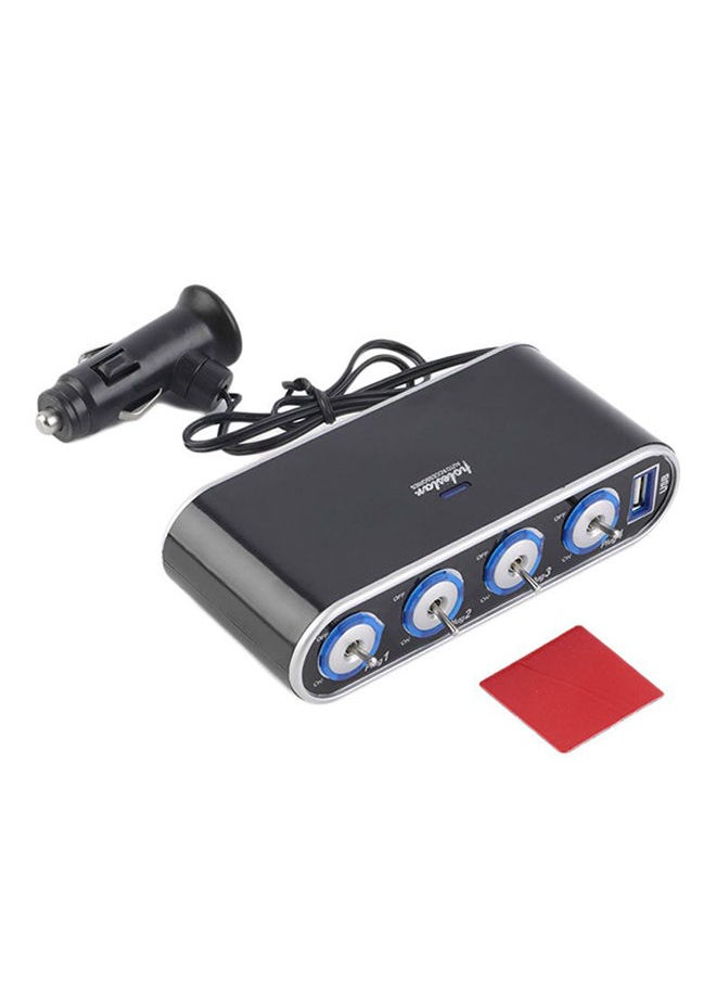 NIBEMINENT 4-Port Multi Socket Car Cigarette Lighter And DC Charger  - Image 2