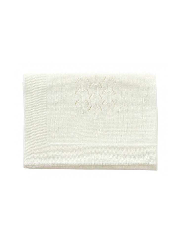 Knitted Blanket - Cream