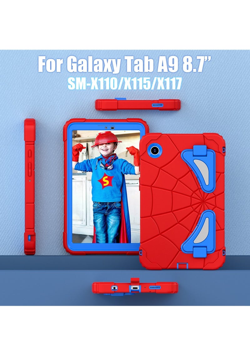Samsung Galaxy Tab A9(SM-X110/X115/X117) 8.7-inch Case for Kids Shockproof Protective Cover with  Shoulder Strap Kickstand for Kids Children - Image 3
