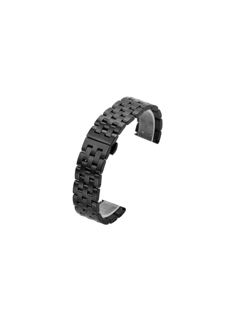 Metal Stainless Steel Strap 22mm Strap For Smart Watch Amazfit Bip 5 Unity Band Bracelet - Black - Image 1