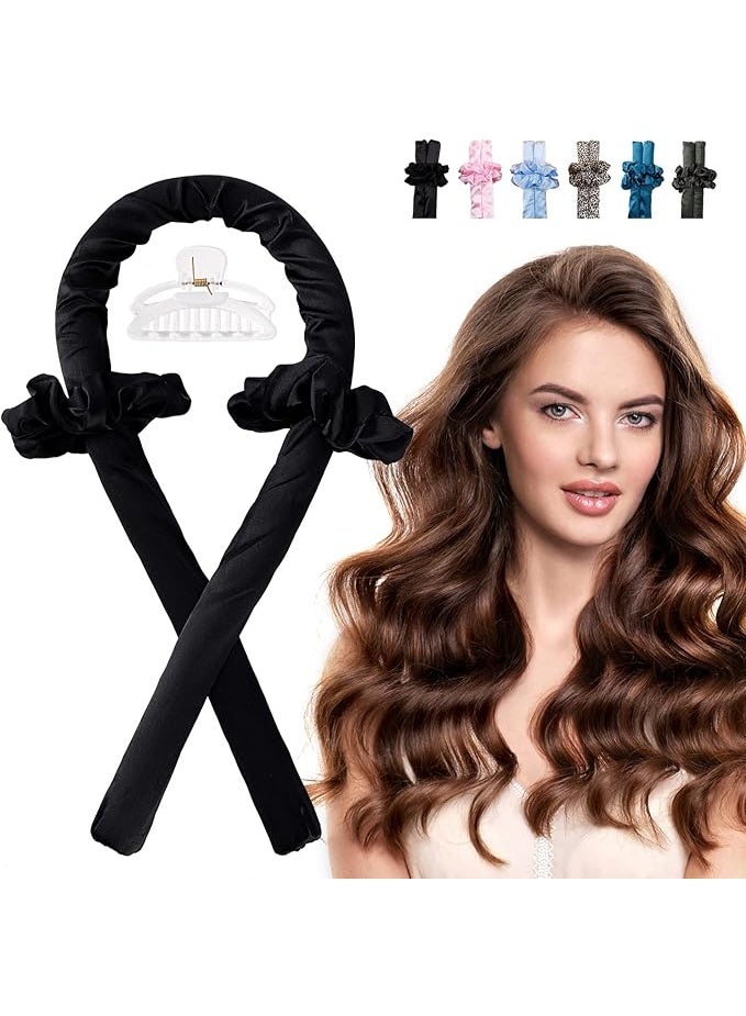 Elegant Silk Sleep Bonnet for Women, Single Layer Satin Fabric, High-Tech Care, Can Be Worn While Sleeping, Plus Sponge Headband for Heatless Curling at Night for a Gorgeous Natural Look, Black - Image 3