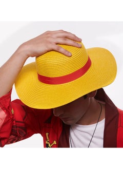 onepiece Luffy Anime Cartoon Straw Hat Summer Accessories Hats Sun Protection Cosplay Hat For Women Men One Piece Anime Inspired Head Size 55cm  - Image 2