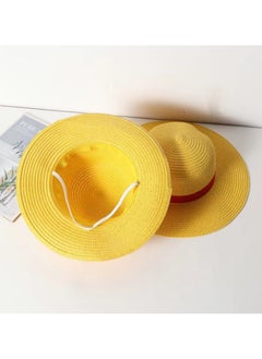 onepiece Luffy Anime Cartoon Straw Hat Summer Accessories Hats Sun Protection Cosplay Hat For Women Men One Piece Anime Inspired Head Size 55cm  - Image 3