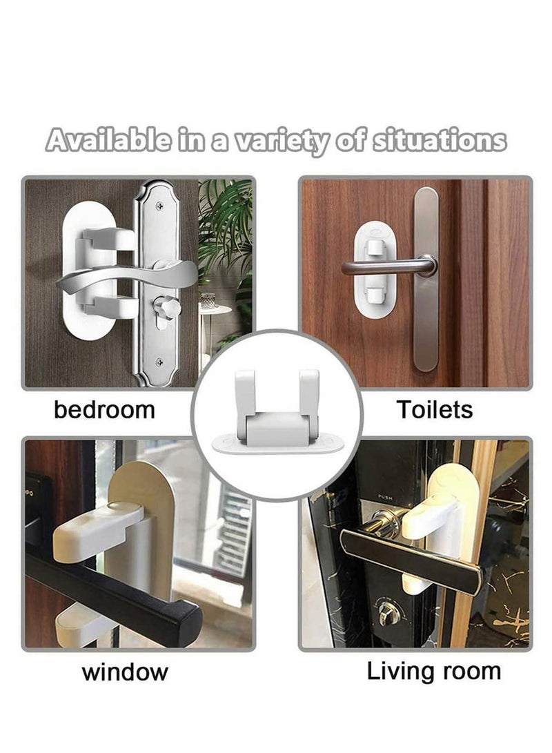 SYOSI Door Handle Lock, Child Proof Doors & Handles, Door Handle Lock, Child Proof Door Lever Lock, 3M Adhesive Minimalist Design, No Drilling Child Safety Door Handle Locks (2 Pack) - Image 5
