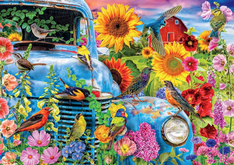 Buffalo Games - Country Life - Songbirds on The Farm - 500 Piece Jigsaw Puzzle - Image 1