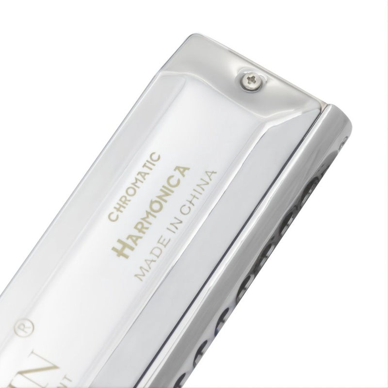 Silvery 48-Hole Half-Scale Harmonica Professional Woodwind Instrument with Tone and Semitone Switch Mouth Organ Gift - Image 4