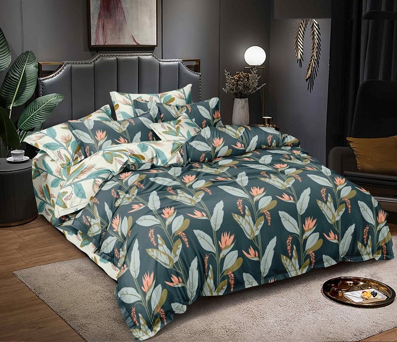 THE HOME STYLE 200TC Soft Glace Cotton King Size Duvet Cover II Razai Cover II Quilt Cover II Dohar for Double Bed with Zipper (90x100 Inch, Kelly Green) - Image 1