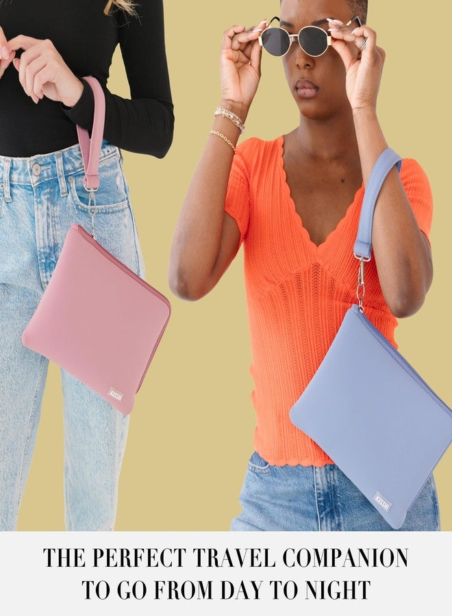 KUSSHI Wristlet Clutch (Pearl Blue/Sand Pink) - Image 4