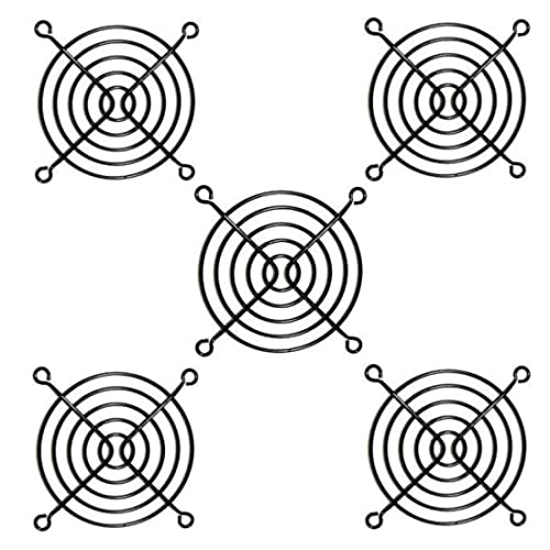 GDQLCNXB 5Pcs Fan Grill 80mm Metal Axial Cooling Fan Finger Guard Protective Grill for PC Ventilator - Image 1
