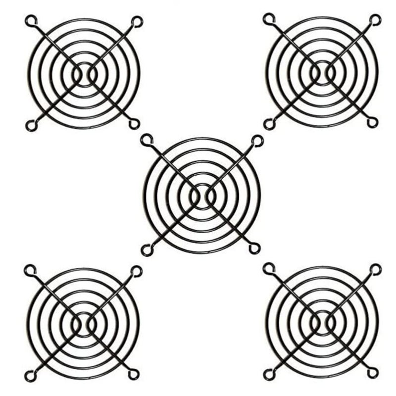 GDQLCNXB 5Pcs Fan Grill 80mm Metal Axial Cooling Fan Finger Guard Protective Grill for PC Ventilator - Image 5