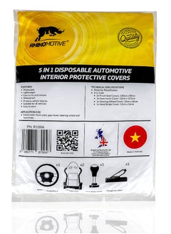RHINOMOTIVE RHINOMOTIVE  5 In 1 Disposable Automotive interior protective covers 1 SET/PACK Clear  - Image 1