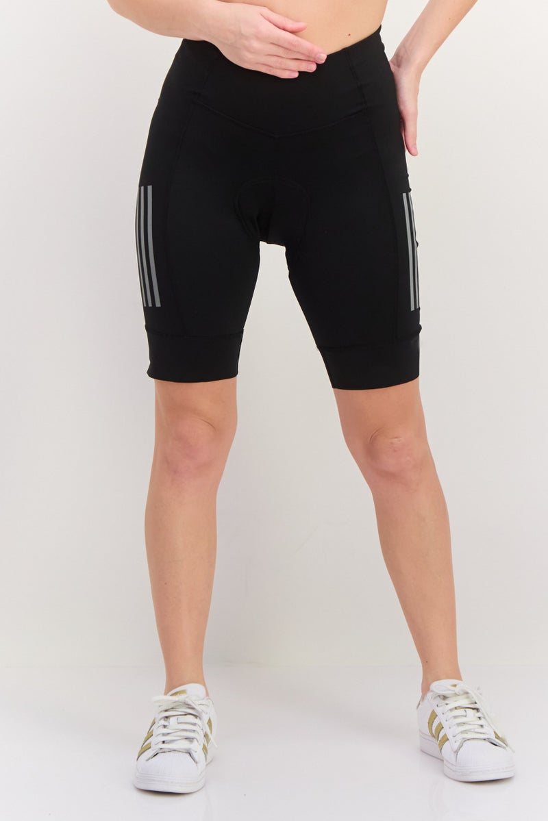 Adidas شورتات دراجات رياضية نسائية، سوداء - Image 1