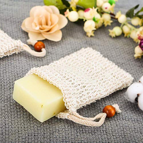 PHOGARY Sisal Soap Saver Bag (5-Pack) Ideal for Exfoliating & Save Soaps, Natural Fiber Soap Bags for Foaming and Drying The Soap, Organic Soap Bag With Pouch Holder for Shower Bath - Image 5