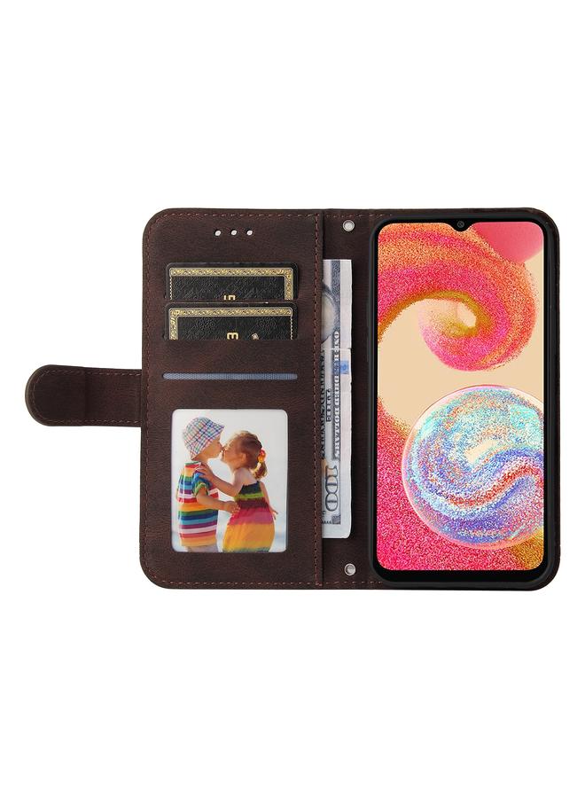 اس-توب جراب لهاتف Samsung Galaxy A04e مصنوع من الجلد مع أزرار معدنية وشجرة الحياة - Image 4