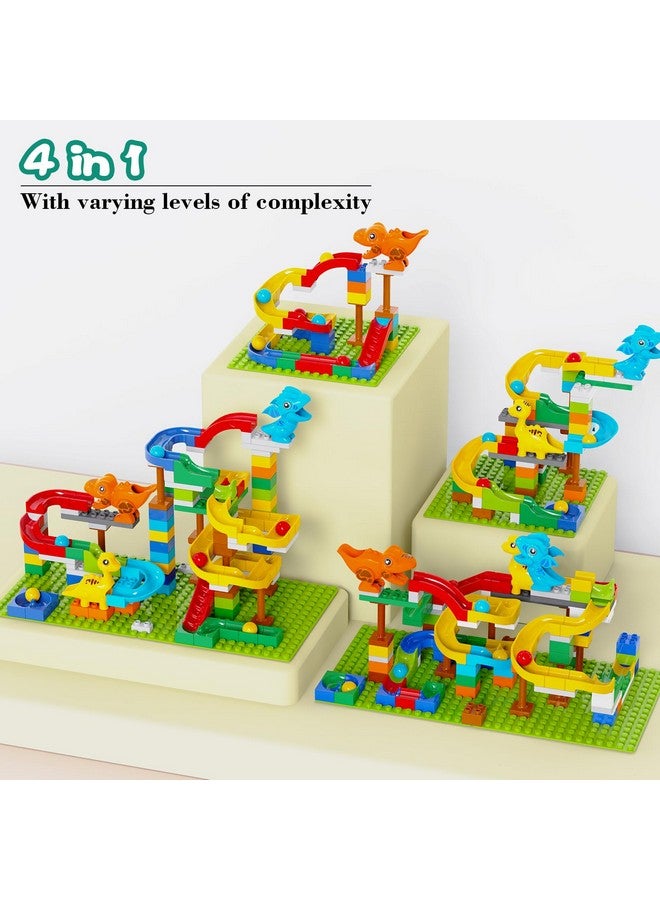 Klobroz Building Blocks for Kids Toddlers 3 4 5 6 7 8+ Year Old, 128-piece Large Classic Building Bricks, Dinosaur Marble Run with 2 Baseplate for Boys Girls All Ages, Compatible with All Major Brands  - Image 2