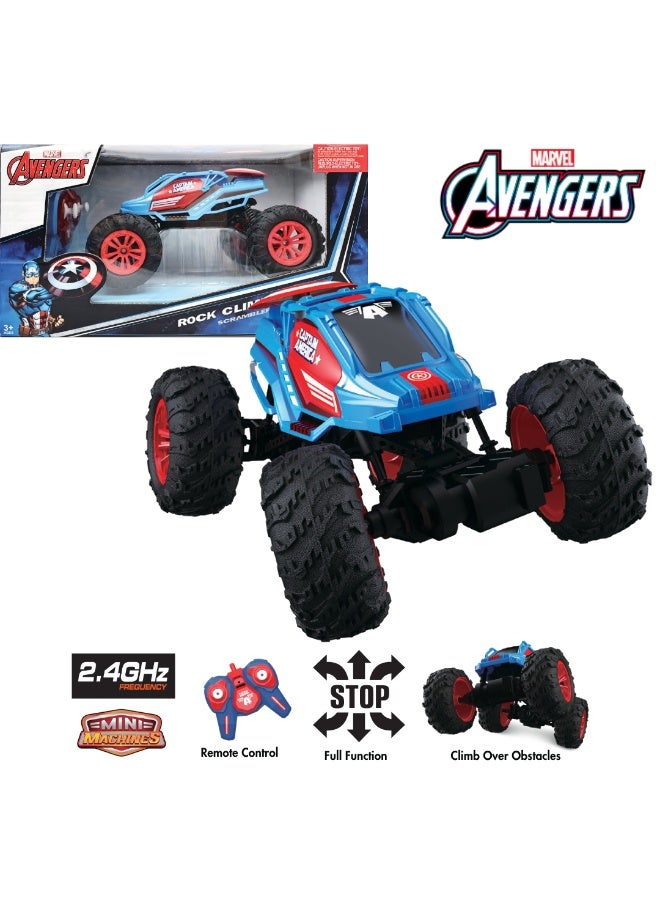 MARVEL Captain America RC Monster Truck for Kids | All-Terrain Remote Control Car | 2.4GHz Off-Road Vehicle, Climbs Obstacles | High-Speed Speedster Toy for Boys & Girls | Age 3+ - Image 5
