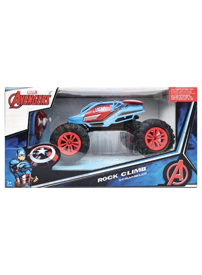 MARVEL Captain America RC Monster Truck for Kids | All-Terrain Remote Control Car | 2.4GHz Off-Road Vehicle, Climbs Obstacles | High-Speed Speedster Toy for Boys & Girls | Age 3+ - Image 4