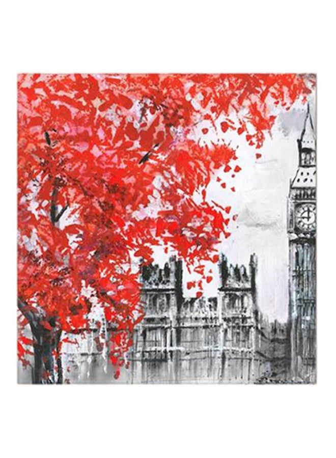RYN Nature Abstract MDF Wall Art Red/Black/White - Image 1