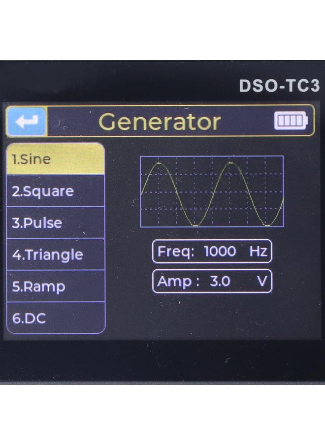 3 in 1 Handheld Digital Oscilloscope ABS Portable DSO TC3 LCR Meter Transistor Tester for Maintenance