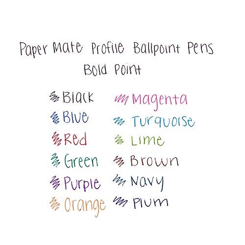 Paper Mate Profile Retractable Ballpoint Pens, 1.4mm, Bold Point, 6-Count (Black) - Image 5