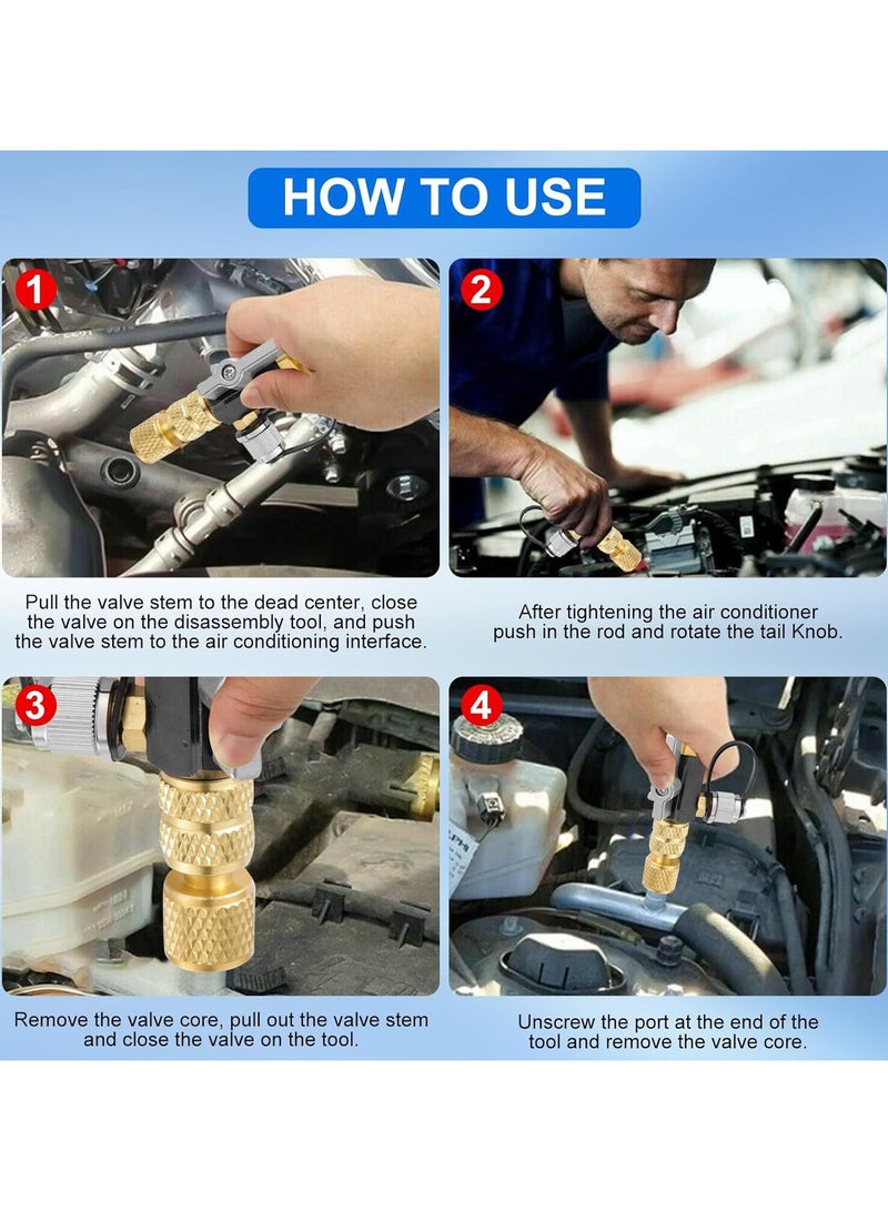 general Air Conditioner Valve Core Removal Tool 1/4 Inch Conversion Adapter Precision Valve Maintenance Tool - Image 3