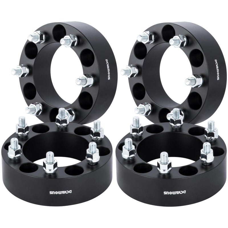 DCVAMOUS 4PC Black 6x55 Wheel Spacers 2 Inch with 14x15 Studs Compatible with Chevy GMC 6 Lug 6x1397 for 19992022 Silverado Sierra 1500 Tahoe 19882022 Suburban Yukon 1500 20192022 RAM1500