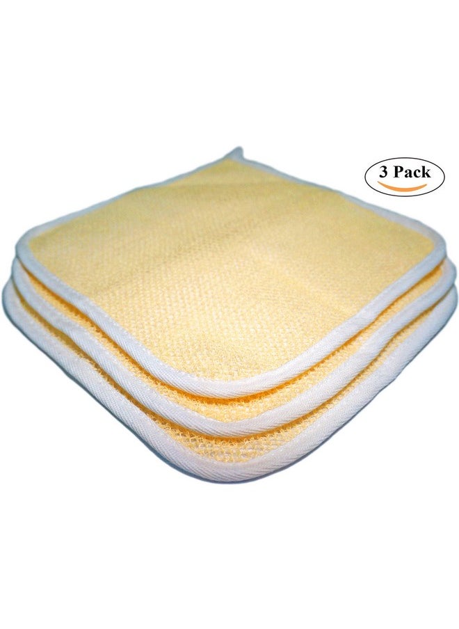 3 Pcs/Set Dual-Sided With Soft Weave Exfoliating Scrub And Soft Terry Cloth Towel Home Spa Exfoliating Face And Body - Shower Scrubber - Remove Dead Skin -Great For Skin Care In The Massage Bath - pzsku/Z430A44A2F3E524CC0EBDZ/45/_/1733731466/6a0aec0c-4c69-4632-a6ef-3d8b41416990