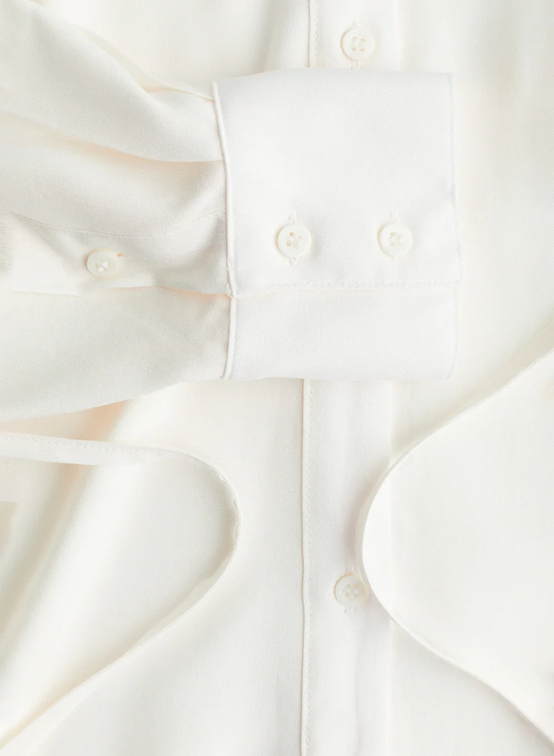 اتش اند ام Mama Tie-Belt Shirt