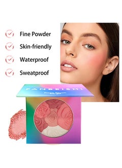 FANBEISHI Rose Powder Blush,Cruelty-Free Blush,Shape Contour & Highlight Face with Matte or Shimmery Color,Dermatologist Tested,Long-lasting Rose Blush  - Image 2