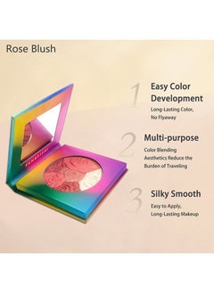 FANBEISHI Rose Powder Blush,Cruelty-Free Blush,Shape Contour & Highlight Face with Matte or Shimmery Color,Dermatologist Tested,Long-lasting Rose Blush  - Image 3