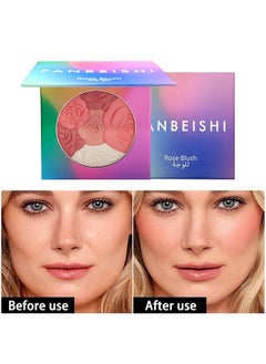 FANBEISHI Rose Powder Blush,Cruelty-Free Blush,Shape Contour & Highlight Face with Matte or Shimmery Color,Dermatologist Tested,Long-lasting Rose Blush  - Image 5