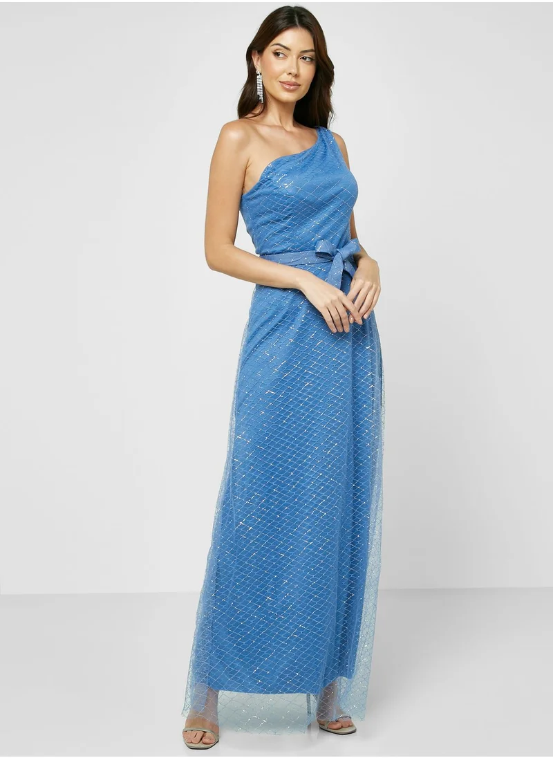 Ella Limited Edition One Shoulder Shimmer Dress