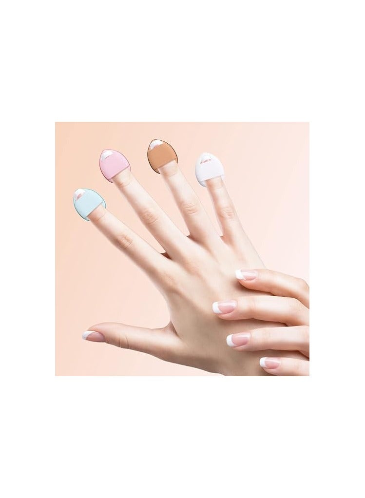 BEAUTY PLUS 10 قطع وسائد هوائية لراحة الأصابع، إسفنجات مكياج أصابع BB، كرات تجميل صغيرة ناعمة، مثالية للأساس، وسادة BB، كريم، خافي العيوب - Image 4