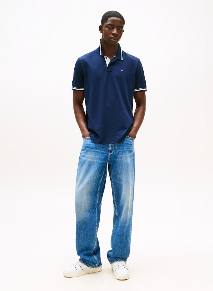 تومي جينز بولو قطن بأكمام قصيرة - Image 3