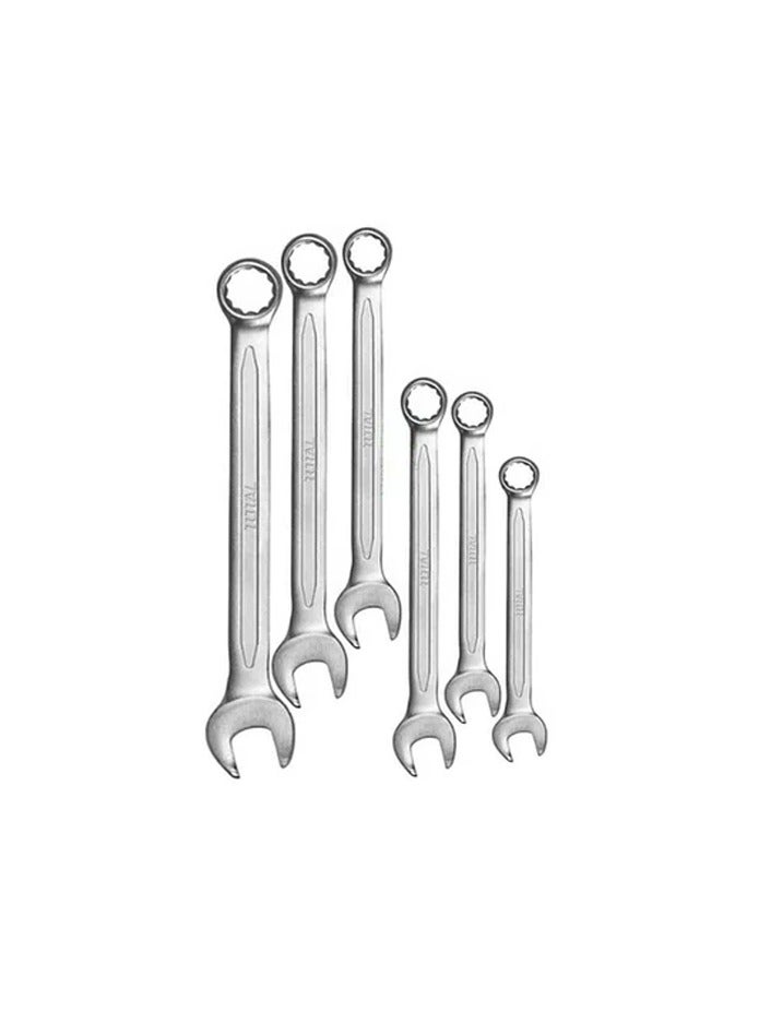 TOTAL Combination Spanner Set 6pcs Set 8mm 17mm THT102266 - Image 1