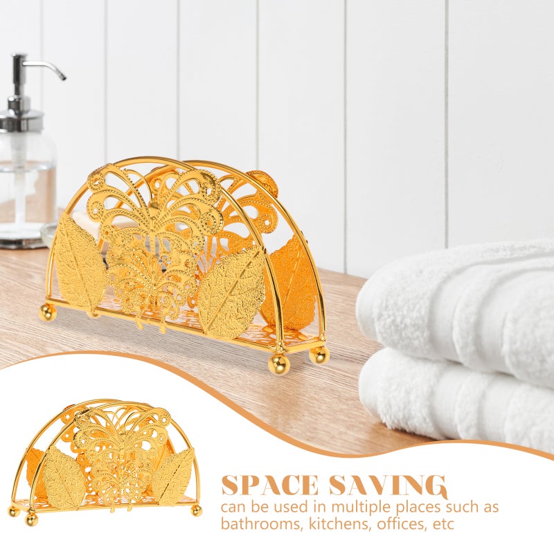 Tissue Box Holder For Bathroom Space-Saving Design Multi-Functional Paper Towel Dispenser Tissue Box Napkin Holders For Paper Napkins - Image 2